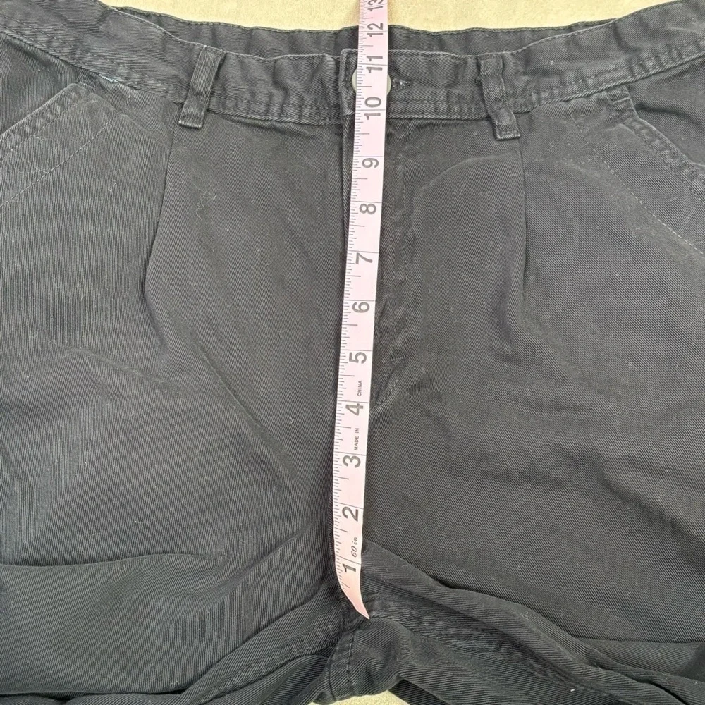 Free People Women’s Size 10 Black High Rise Wide Leg Twill Pants Pleated Trouser